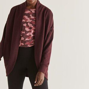 Hyba Open Cardigan with Ribbed Hem Size Small